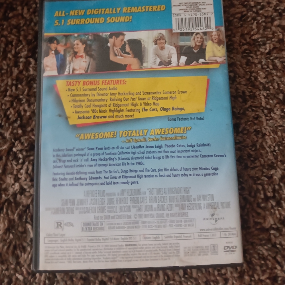 Fast Times at Ridgemont High Special Edition DVD - Picture 2 of 3